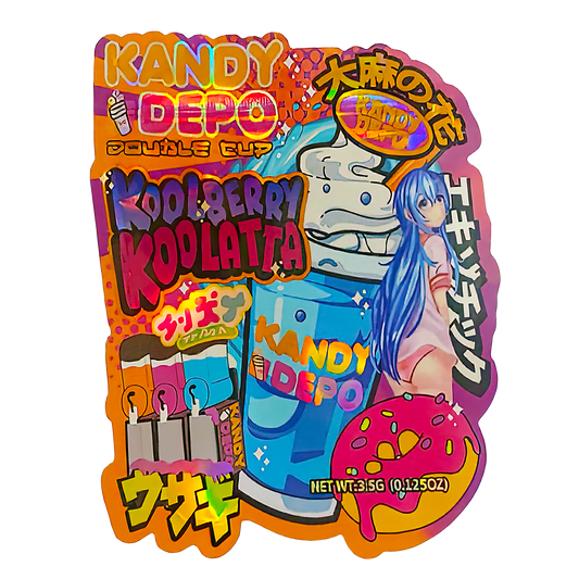 3.5g Shaped Mylar Storage Bag - Berry Koolatta (50 Count)