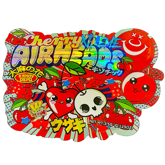 3.5g Shaped Mylar Storage Bag - Cherry Xtreme AH (50 Count)