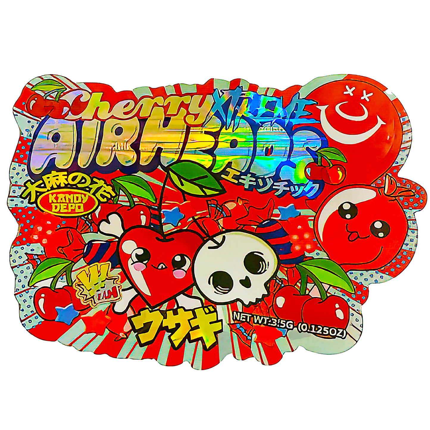 3.5g Shaped Mylar Storage Bag - Cherry Xtreme AH (50 Count)
