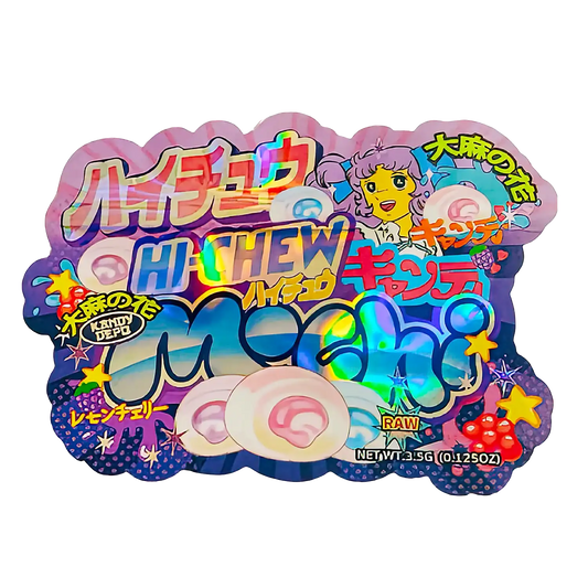 3.5g Shaped Mylar Storage Bag - Chew Mochi (50 Count)