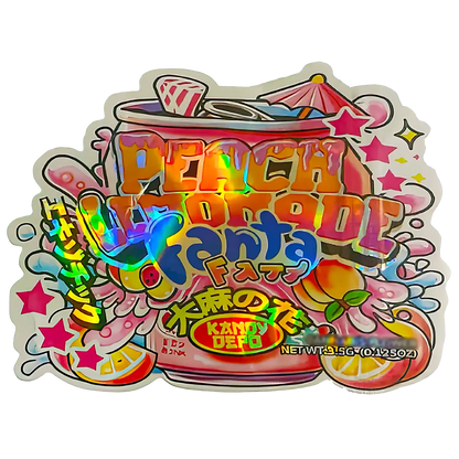 3.5g Shaped Mylar Storage Bag - Peach Lemonade Fana (50 Count)