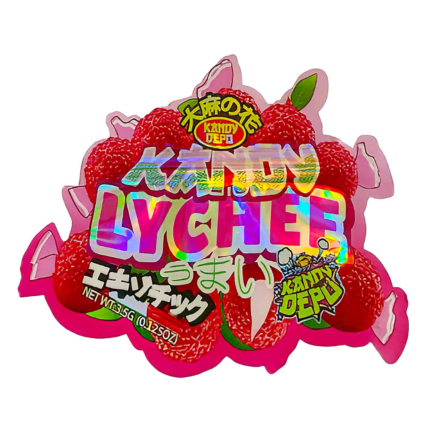 3.5g Shaped Mylar Storage Bag - Lyuchee (50 Count)