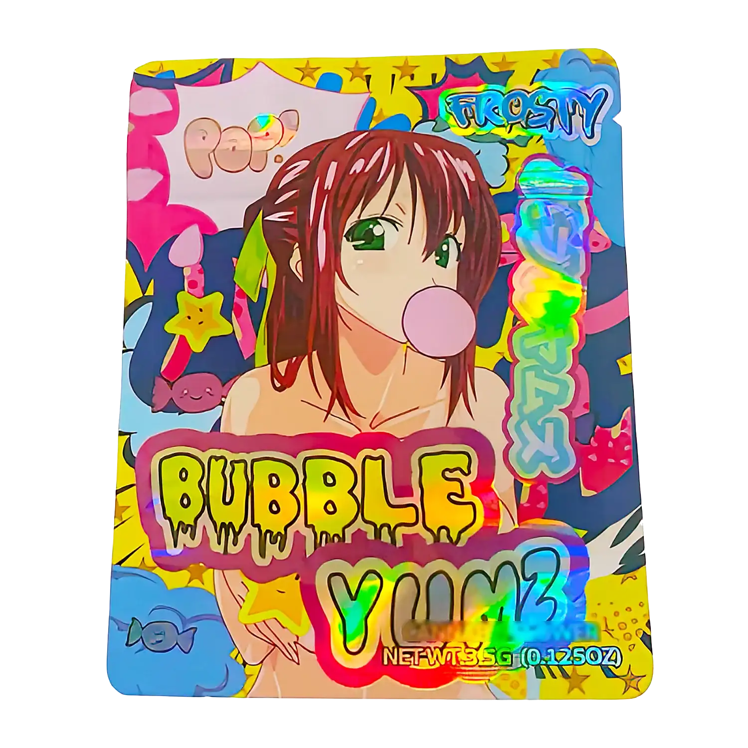 3.5g Shaped Mylar Storage Bag - Bubble Yumz (50 Count)