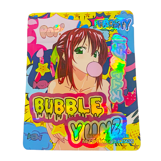 3.5g Shaped Mylar Storage Bag - Bubble Yumz (50 Count)
