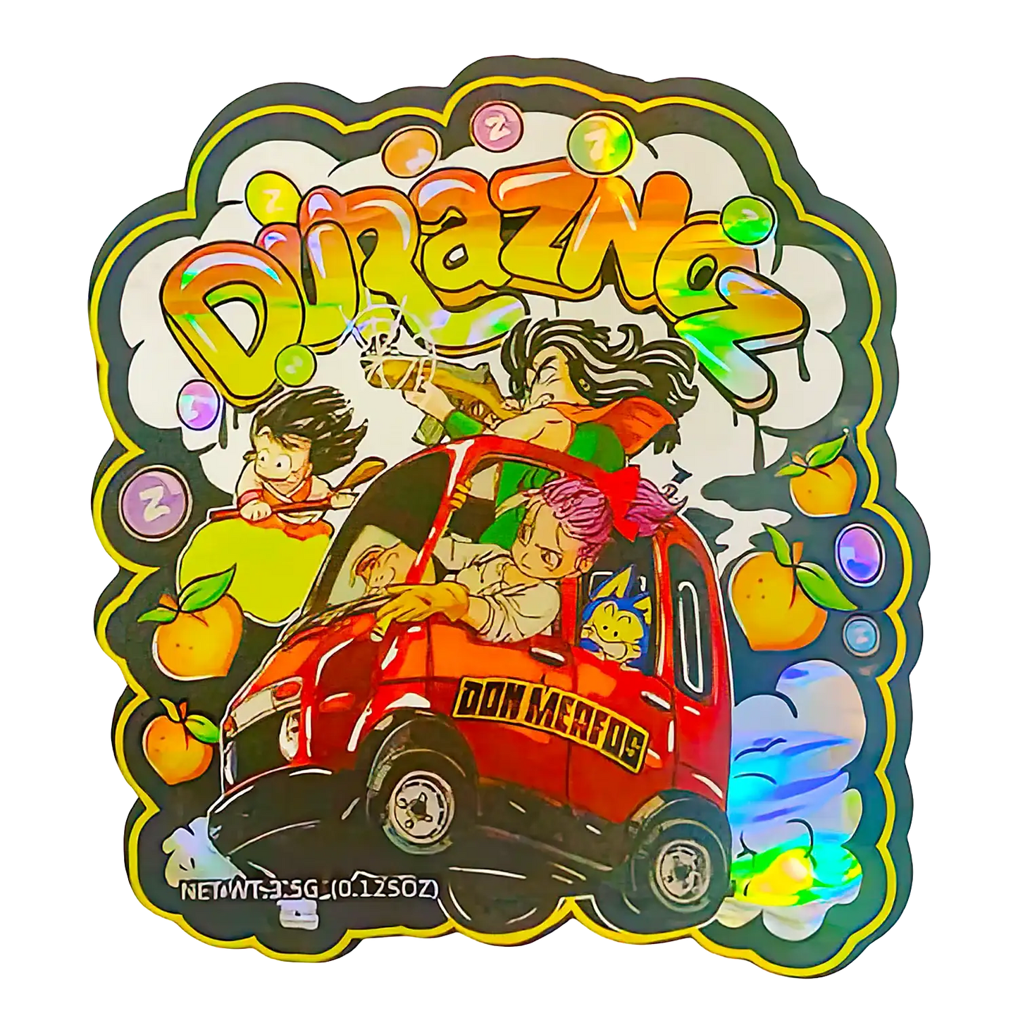 3.5g Shaped Mylar Storage Bag - Duraznoz Don Merfos (50 Count)