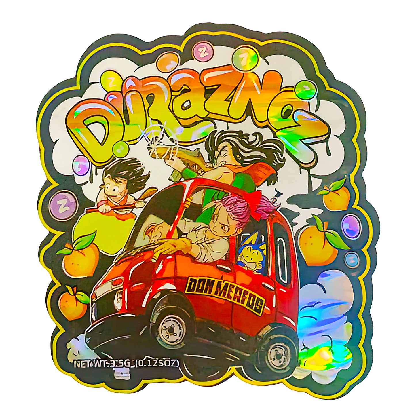 3.5g Shaped Mylar Storage Bag - Duraznoz Don Merfos (50 Count)