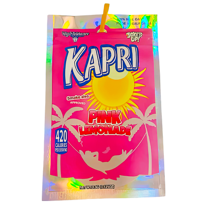 50 Pack - 3.5g Shaped Mylar Bags - Pink Lemonade Style - Kapri