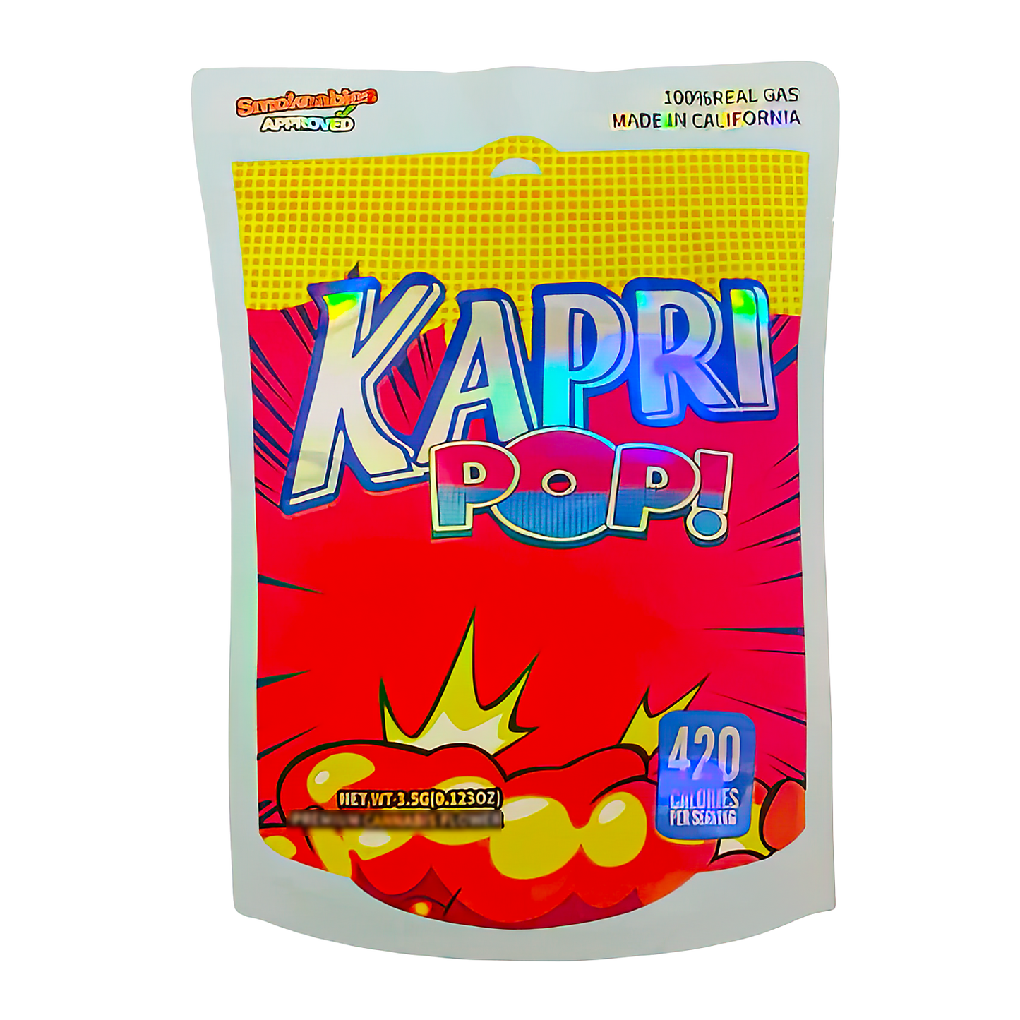 3.5g Shaped Mylar Storage Bag - Kapri Pop (50 Count)
