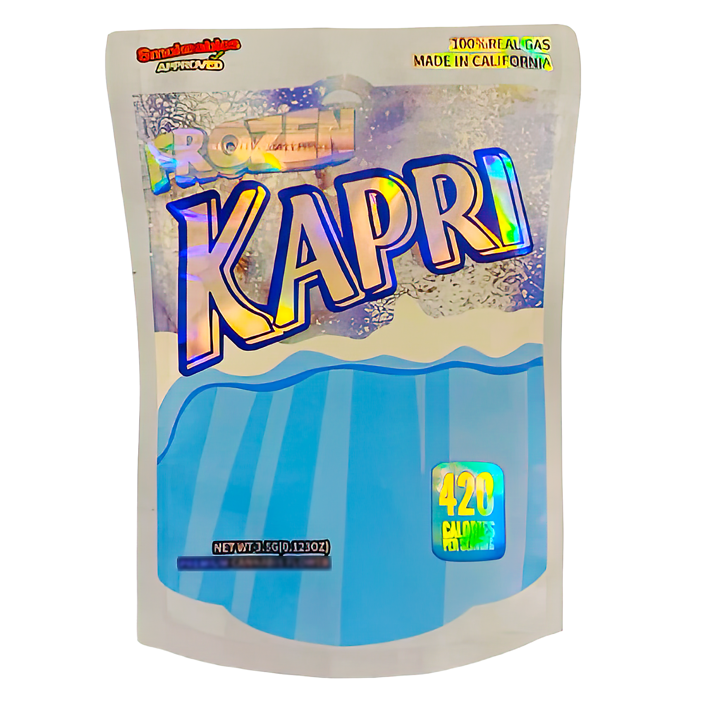 3.5g Shaped Mylar Storage Bag - Frozen Kapri (50 Count)