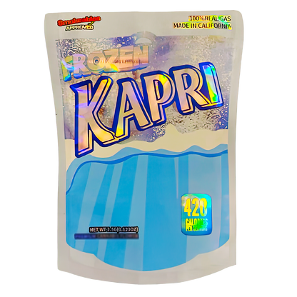 50 Pack - 3.5G Shaped Mylar Bags - Frozen Kapri Style - Kapri
