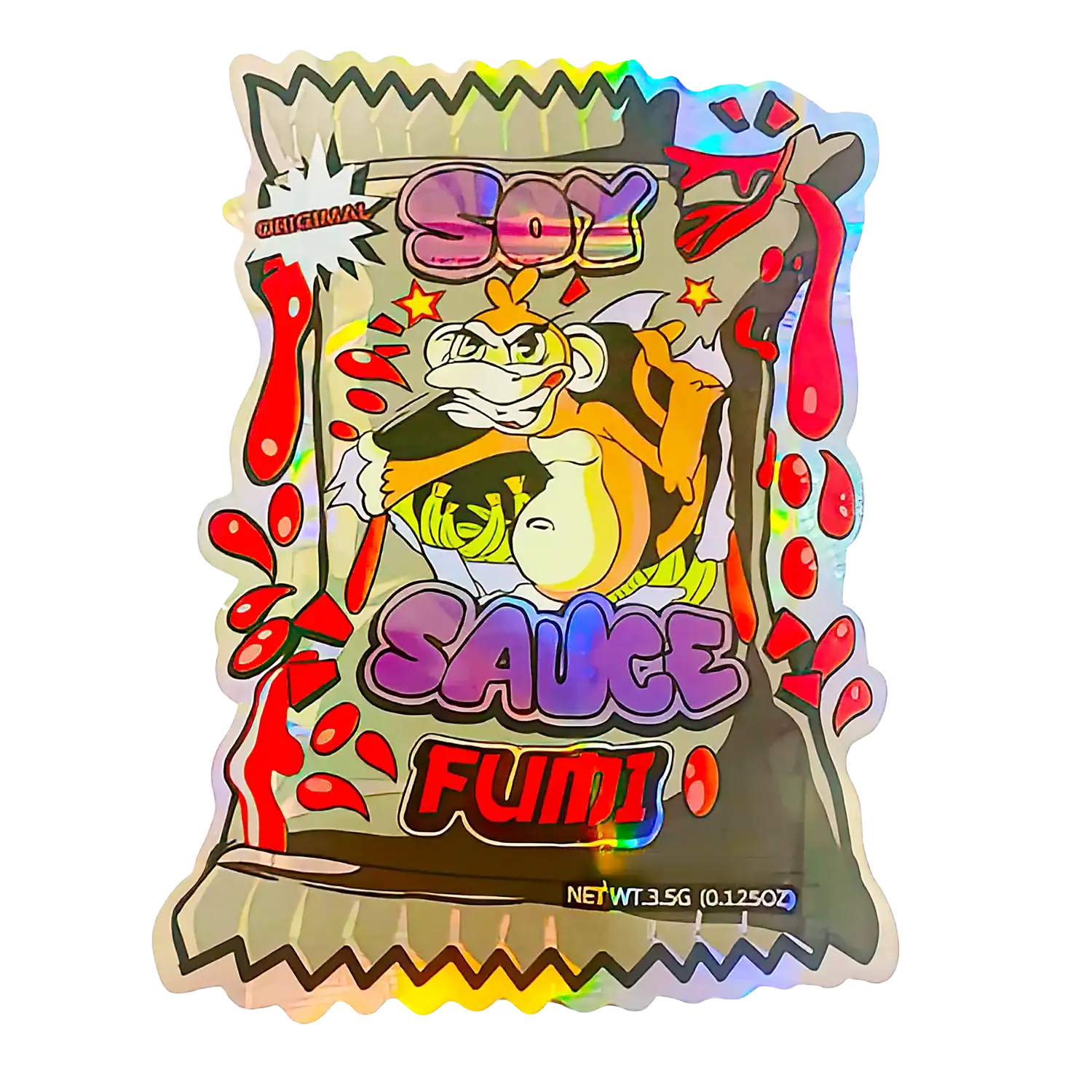 3.5g Shaped Mylar Storage Bag - Soy Sauce Fumi 2 (50 Count)