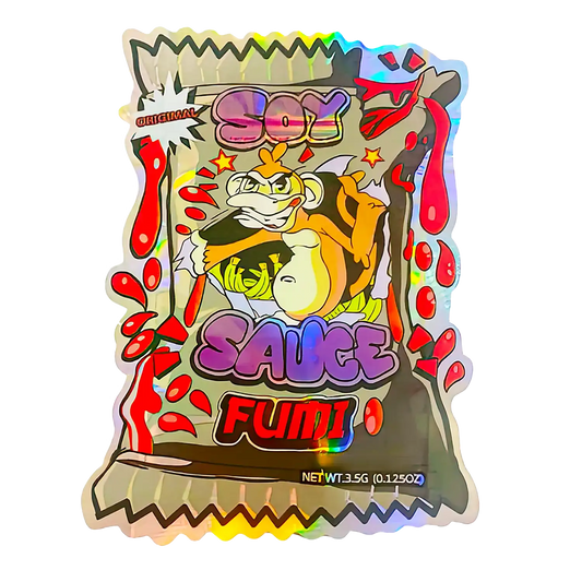 3.5g Shaped Mylar Storage Bag - Soy Sauce Fumi 2 (50 Count)