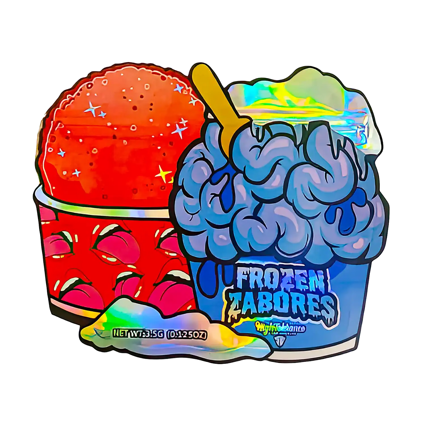 3.5g Shaped Mylar Storage Bag - Frozen Zabores (50 Count)