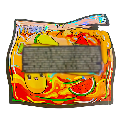 3.5g Shaped Mylar Storage Bag - Frosty Mango Melon 2 (50 Count)