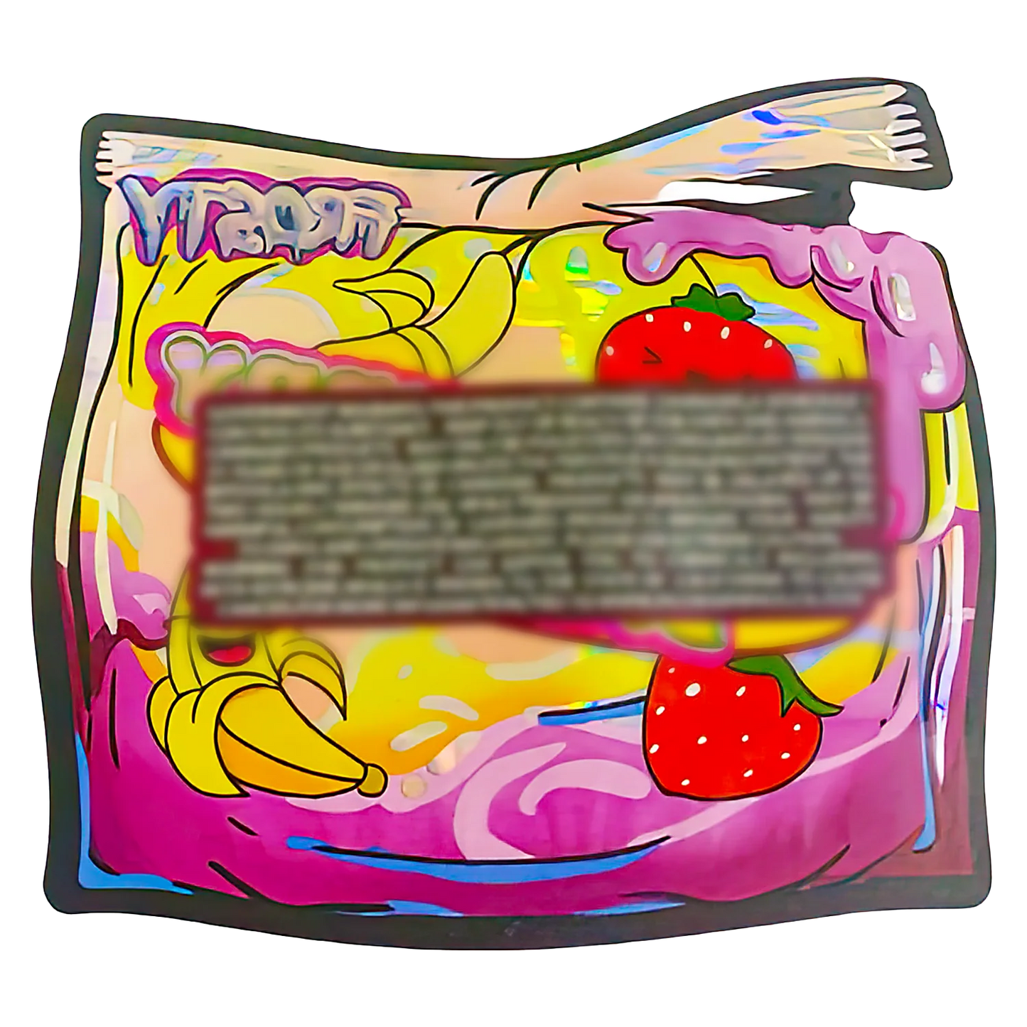 3.5g Shaped Mylar Storage Bag - Strawberry Banana 2 (50 Count)