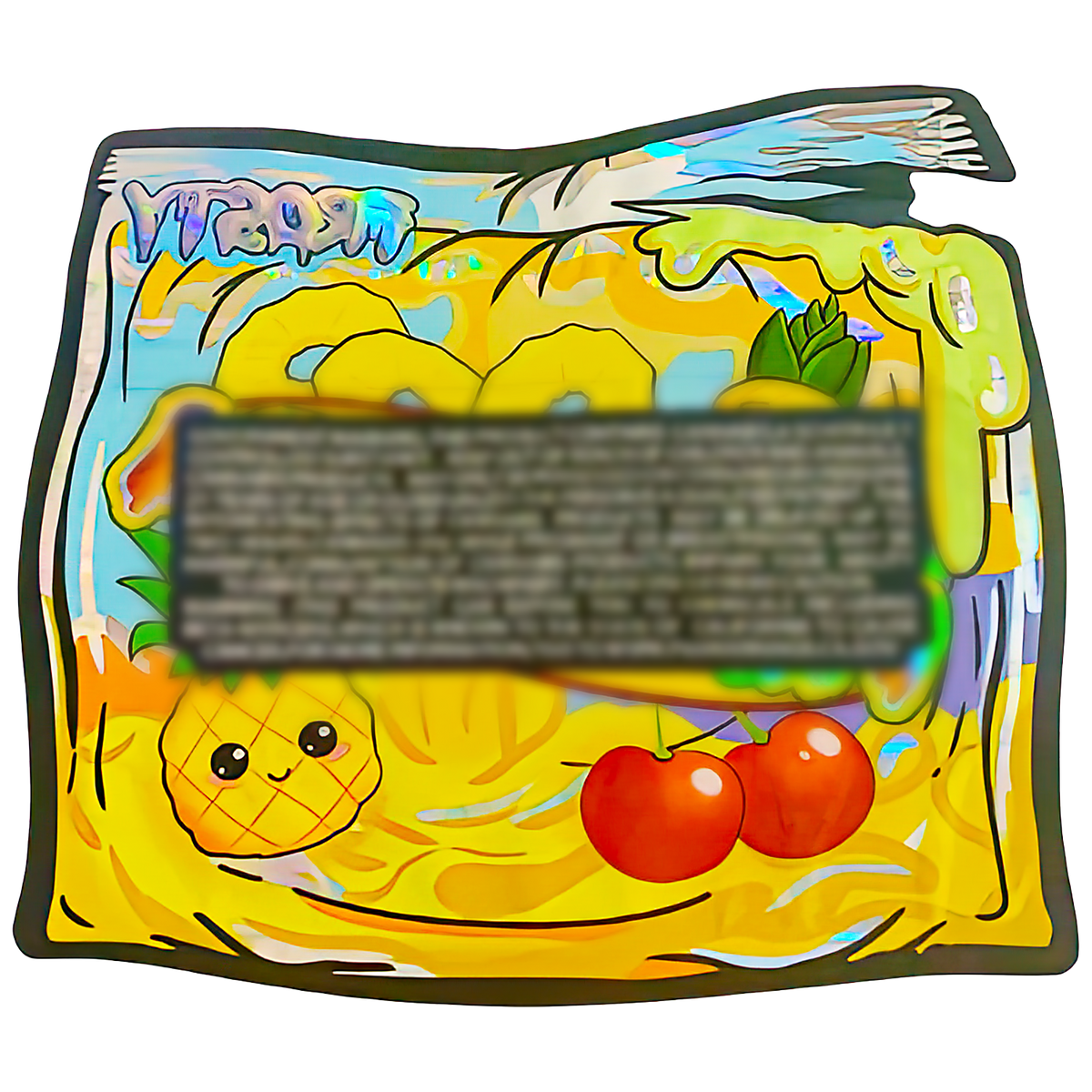 50 Pack - 3.5G Shaped Mylar Bags - Tropical Pineapple Colada