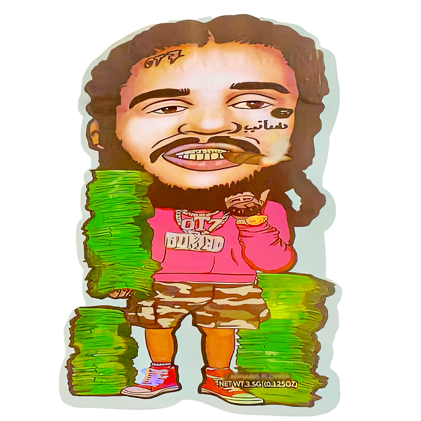 3.5g Shaped Mylar Storage Bag - OTZ Boxed (50 Count)