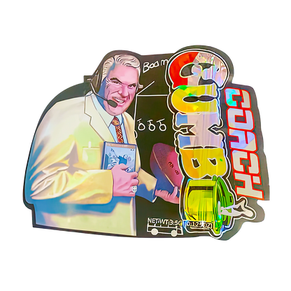 50 Pack - 3.5G Shaped Mylar Bags - Coach Character Design - Gumbo
