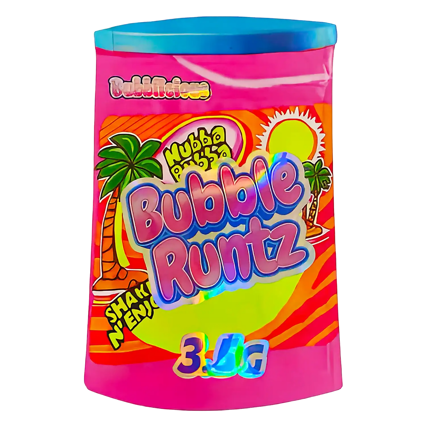 3.5g Shaped Mylar Storage Bag - Bubble Rntz (50 Count)