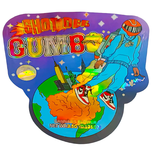 3.5g Shaped Mylar Storage Bag - Shot Off Gumbo (50 Count)