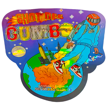 3.5g Shaped Mylar Storage Bag - Shot Off Gumbo (50 Count)