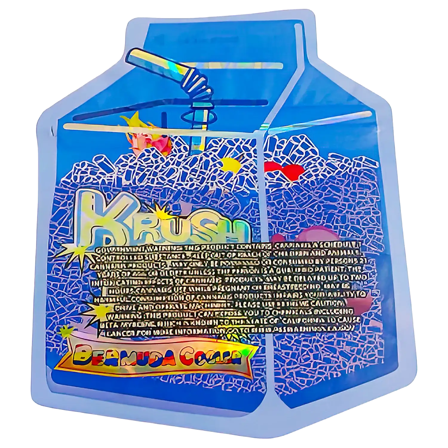 3.5g Shaped Mylar Storage Bag - Krush Ice (50 Count)