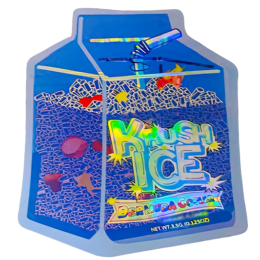 3.5g Shaped Mylar Storage Bag - Krush Ice (50 Count)
