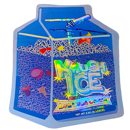 3.5g Shaped Mylar Storage Bag - Krush Ice (50 Count)