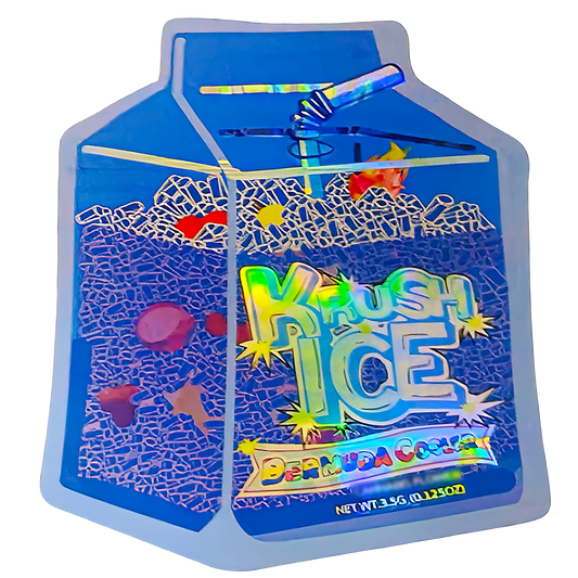 3.5g Shaped Mylar Storage Bag - Krush Ice (50 Count)
