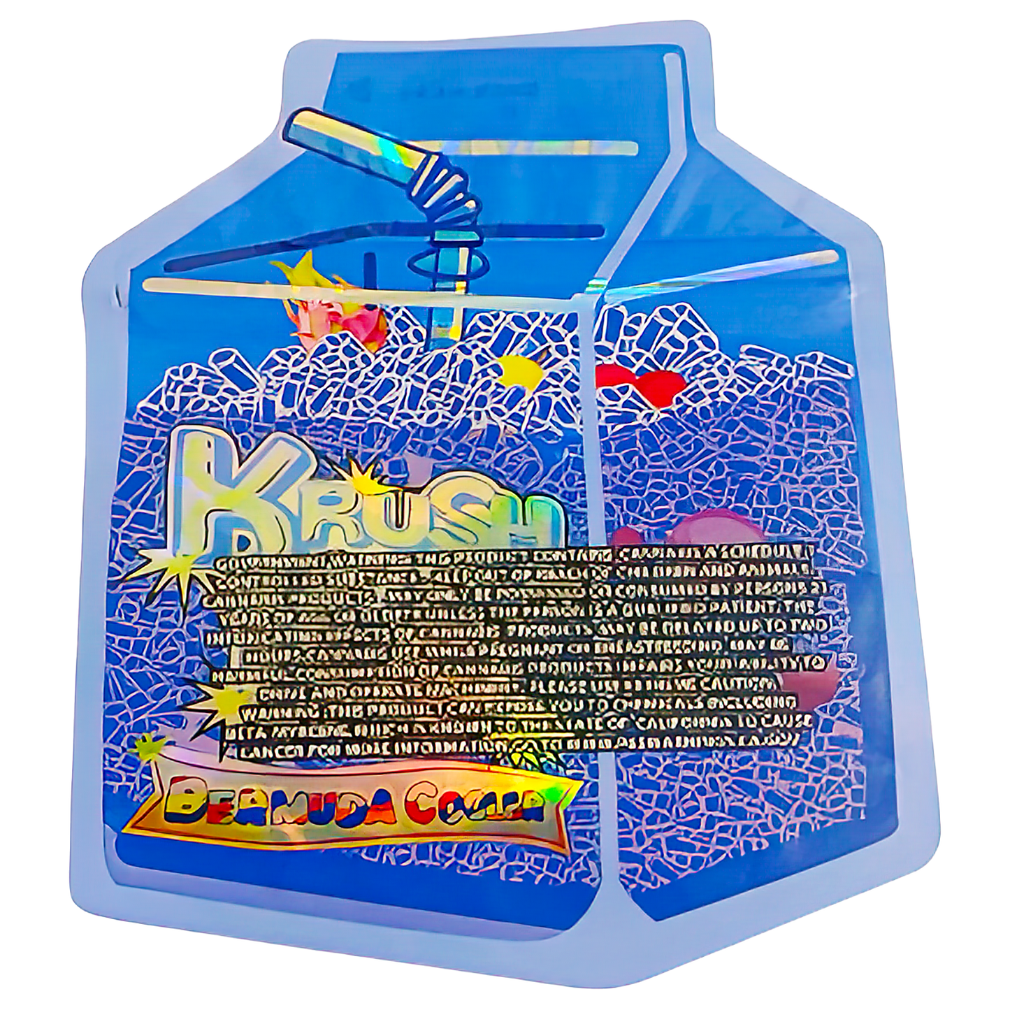 3.5g Shaped Mylar Storage Bag - Krush Ice (50 Count)