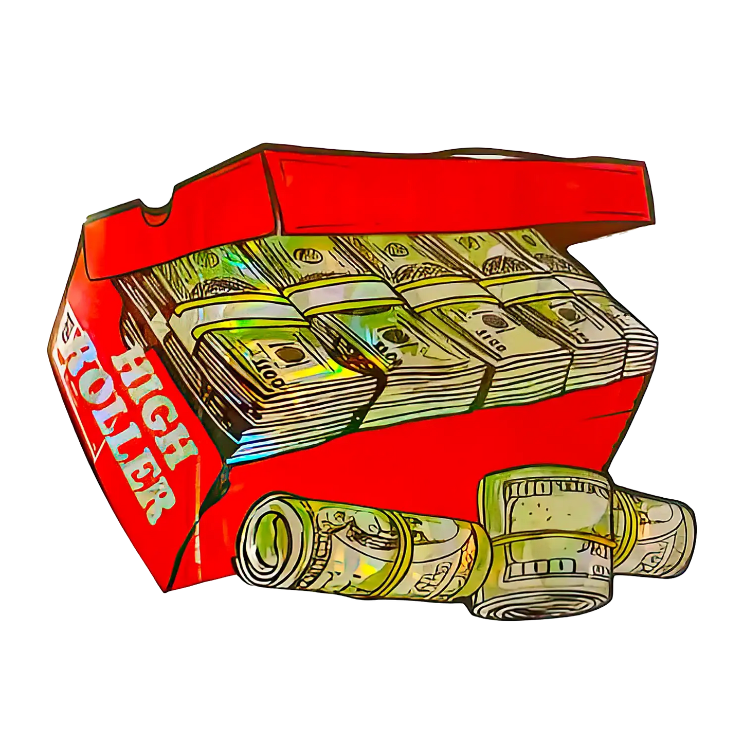 3.5g Shaped Mylar Storage Bag - High Roller (50 Count)