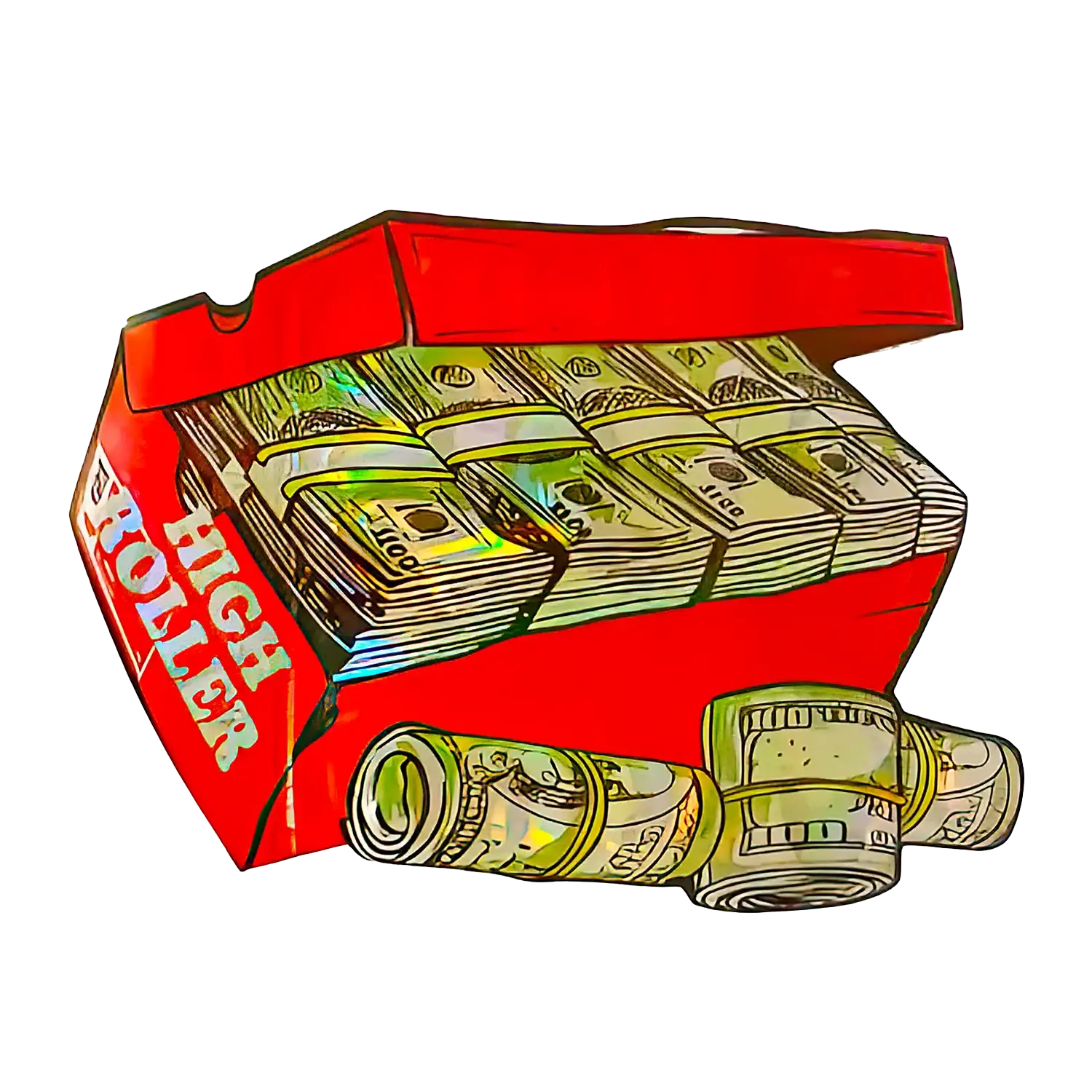 3.5g Shaped Mylar Storage Bag - High Roller (50 Count)