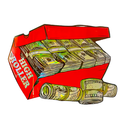 3.5g Shaped Mylar Storage Bag - High Roller (50 Count)