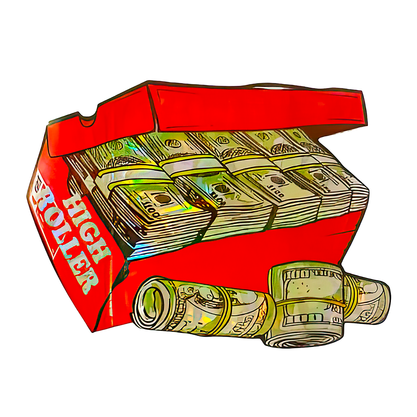 3.5g Shaped Mylar Storage Bag - High Roller (50 Count)