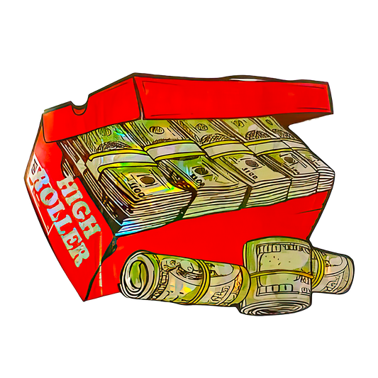 3.5g Shaped Mylar Storage Bag - High Roller (50 Count)