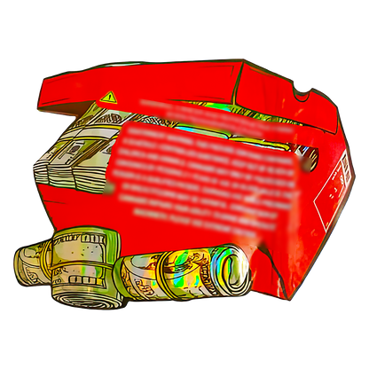 3.5g Shaped Mylar Storage Bag - High Roller (50 Count)