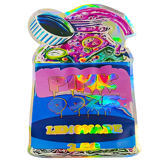 3.5g Shaped Mylar Storage Bag - Pink Ooze (50 Count)