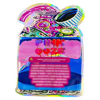 3.5g Shaped Mylar Storage Bag - Pink Ooze (50 Count)