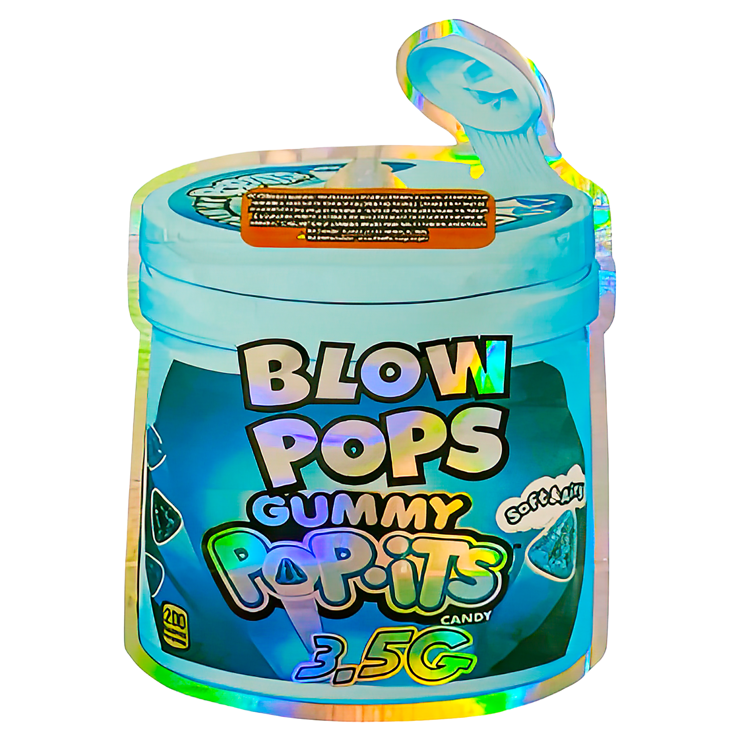 3.5g Shaped Mylar Storage Bag - Gummy BP (50 Count)