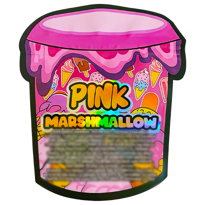 3.5g Shaped Mylar Storage Bag - Pink Marsh (50 Count)