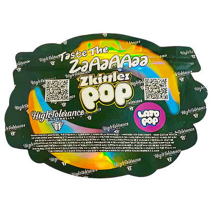 3.5g Shaped Mylar Storage Bag - Zkittlez Pop (50 Count)