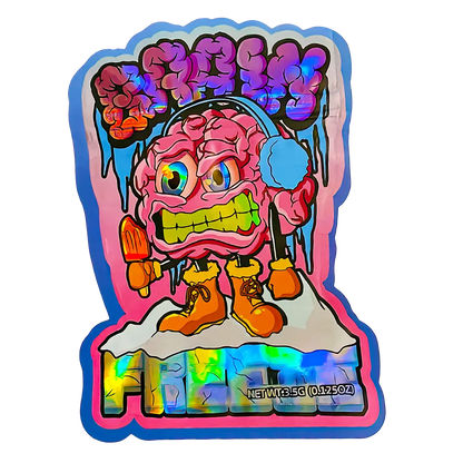 3.5g Shaped Mylar Storage Bag - Brain Freeze (50 Count)