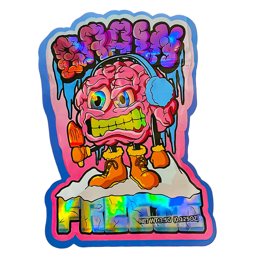 3.5g Shaped Mylar Storage Bag - Brain Freeze (50 Count)