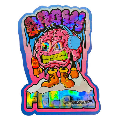 3.5g Shaped Mylar Storage Bag - Brain Freeze (50 Count)