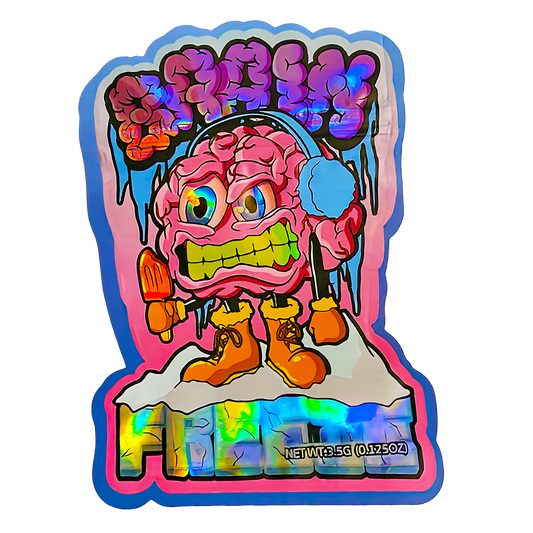 3.5g Shaped Mylar Storage Bag - Brain Freeze (50 Count)