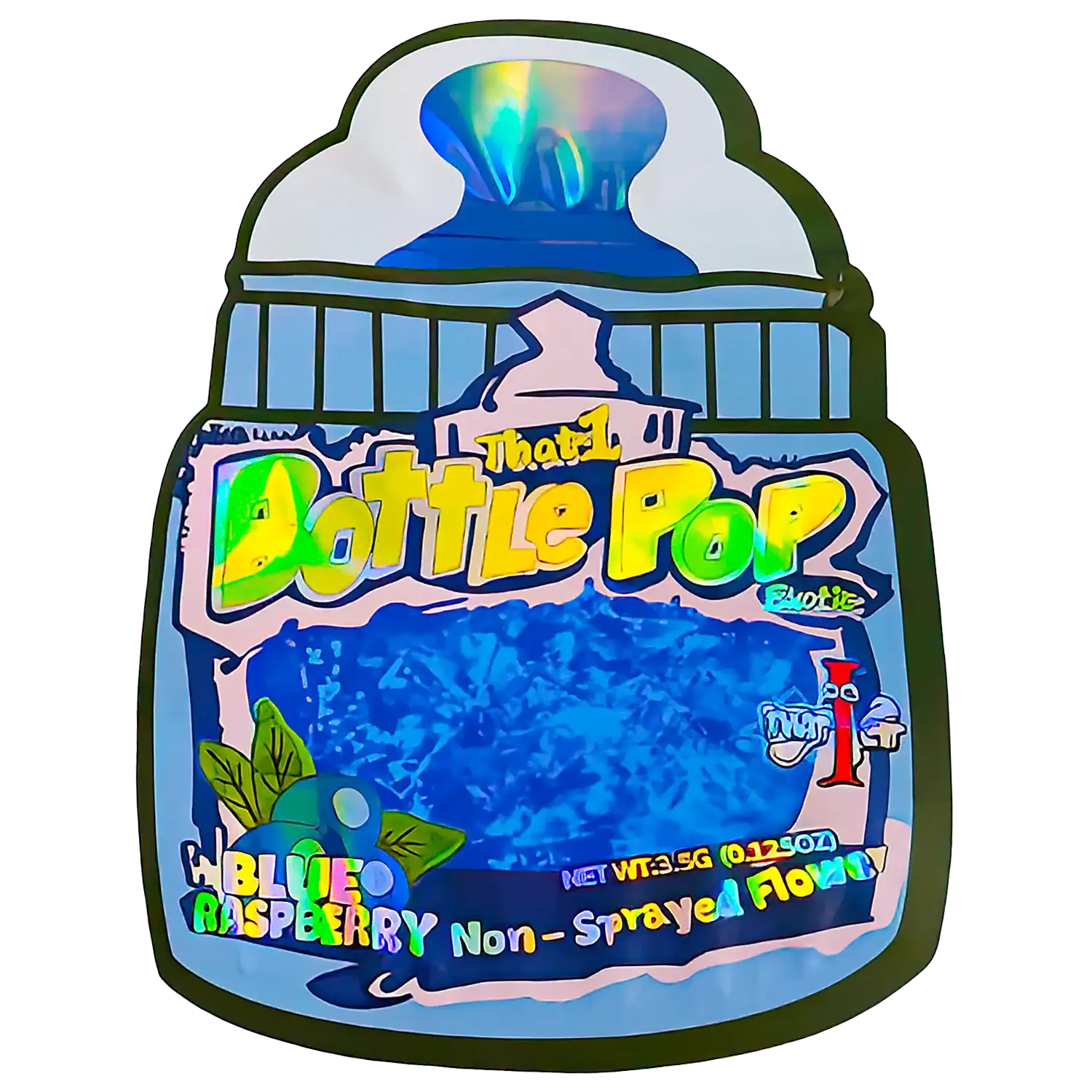 3.5g Shaped Mylar Storage Bag - Bottle Pop (50 Count)