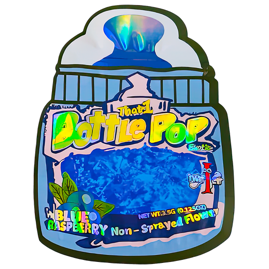 3.5g Shaped Mylar Storage Bag - Bottle Pop (50 Count)