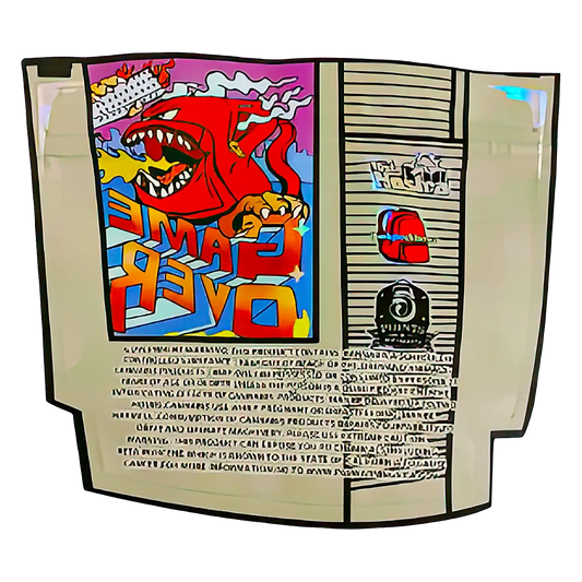 3.5g Shaped Mylar Storage Bag - Game Over (50 Count)