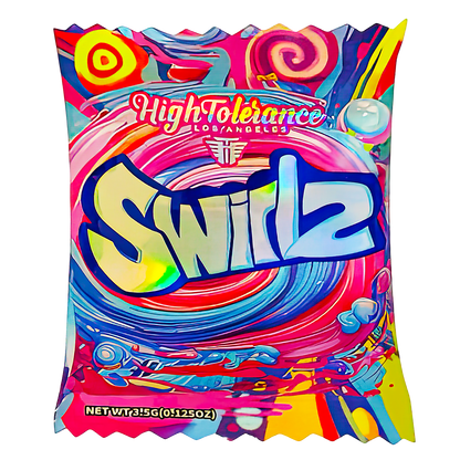 3.5g Shaped Mylar Storage Bag - High Tolerance Swirlz (50 Count)