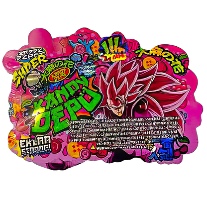 50 Pack - 3.5G Shaped Mylar Bags - Kandy Depo Super Cherry Bubble Gum